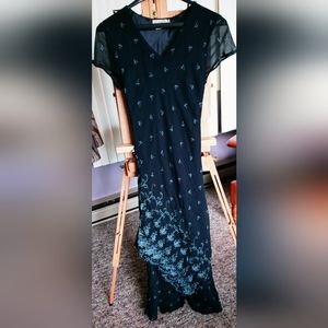 Indonesian beaded flower long dress